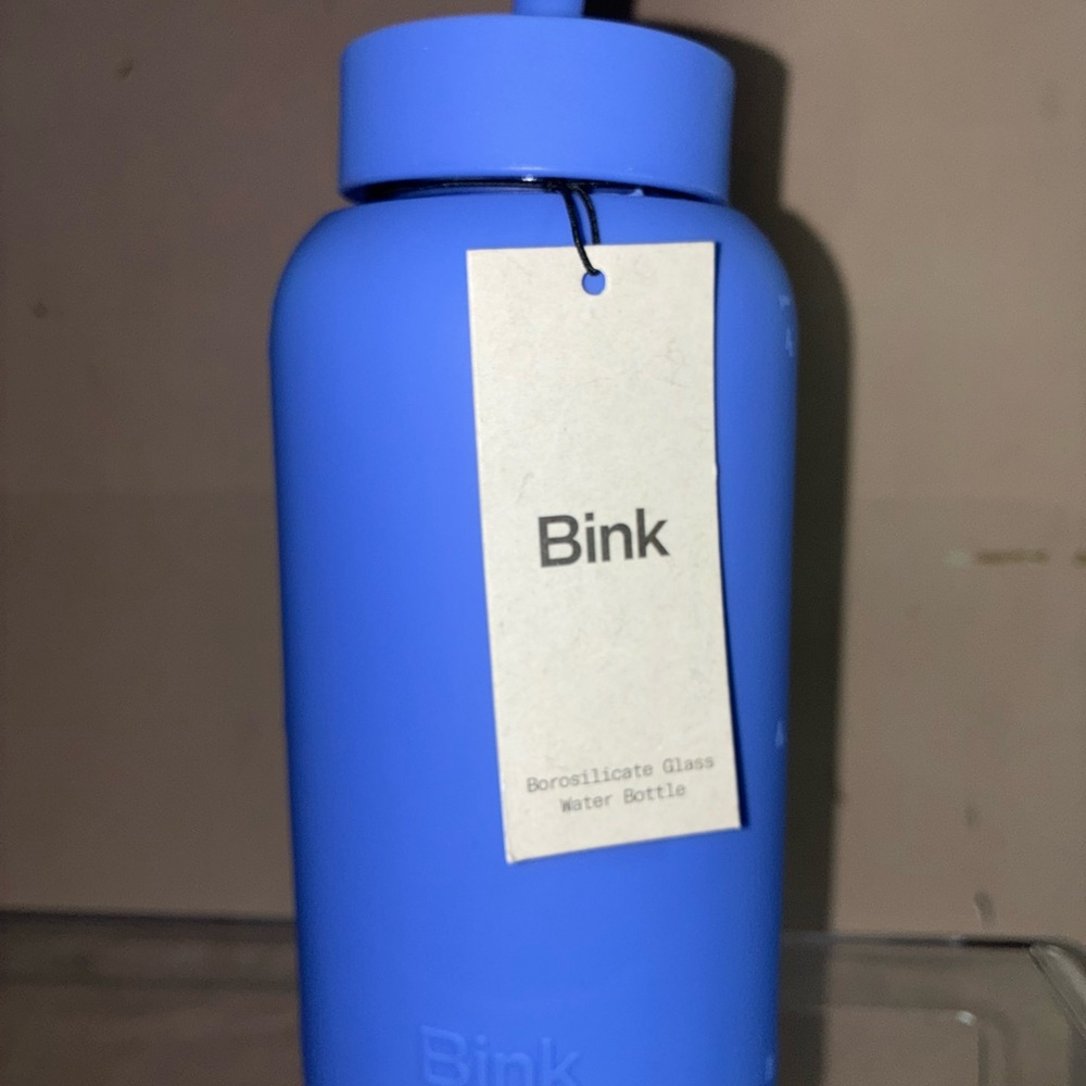 Blue Glass Water Bottle